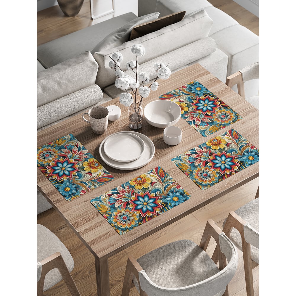 Изображение товара Сервировочные салфетки JoyArty Роспись хохлома 30x46см, 4 шт