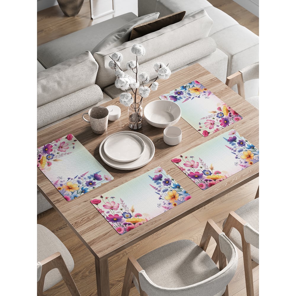 Изображение товара Сервировочные салфетки на стол JoyArty "Луговые цветы", 30x46 см