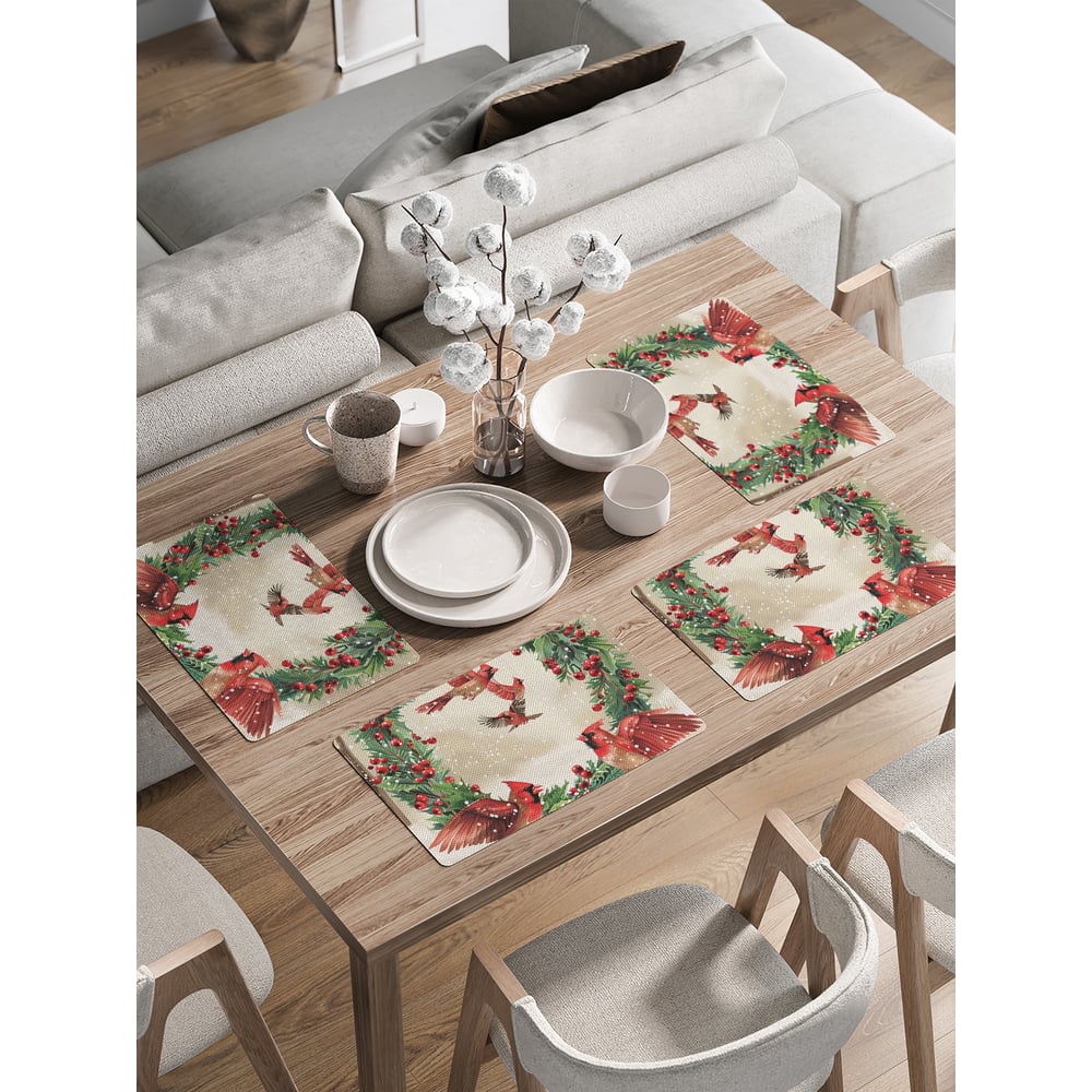 Изображение товара Сервировочные салфетки JoyArty Рождественский венок 30x46 см новогодний дизайн