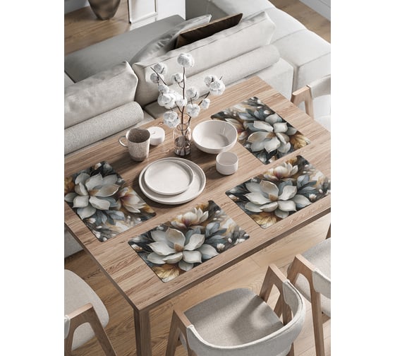 Изображение товара Сервировочные салфетки на стол JoyArty "Нежность цветов", 30x46 см , ser002_sd3490_30x46