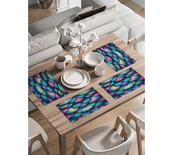 Изображение товара Сервировочные салфетки на стол JoyArty "Чешуя дракона", 30x46 см , ser002_sd3432_30x46