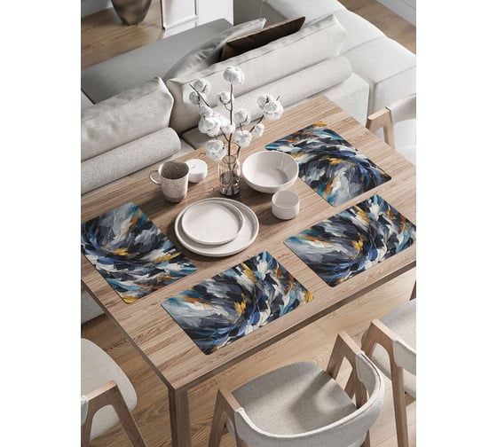 Изображение товара Сервировочные салфетки на стол JoyArty "Акварель кистью", 30x46 см , ser002_sd3464_30x46