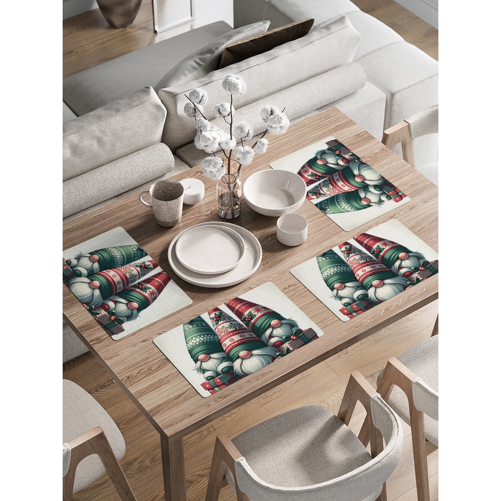 Изображение товара Сервировочные салфетки на стол JoyArty Три гнома 30x46 см праздничный дизайн