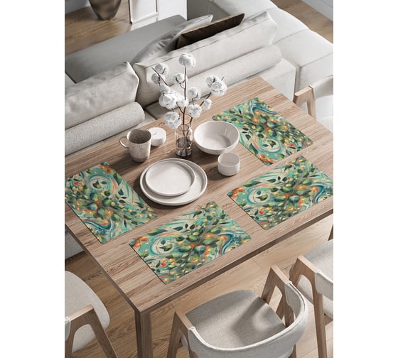 Изображение товара Сервировочные салфетки на стол JoyArty "Красочные огни", 30x46 см , серия Новый год и Рождество ser002_sd3947_30x46