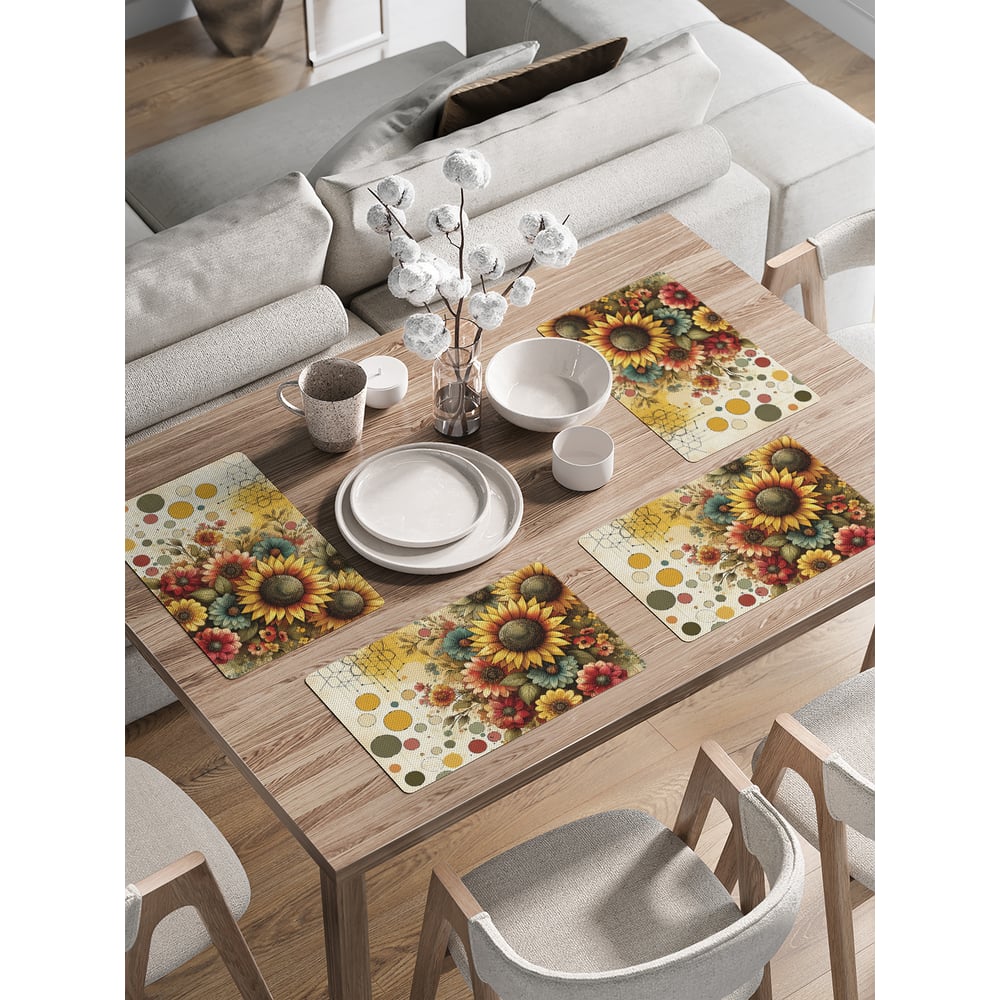 Изображение товара Сервировочные салфетки JoyArty Волшебные цветы 30x46 см 4 шт