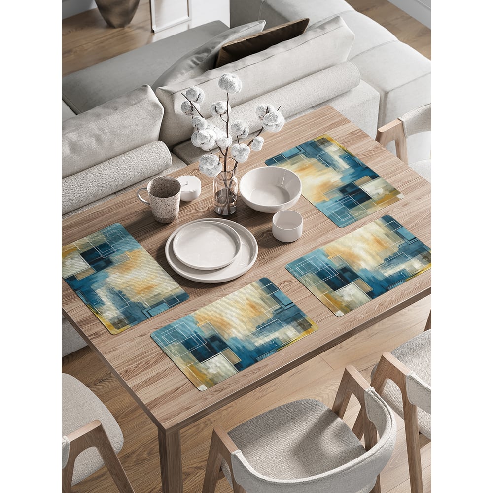 Изображение товара Сервировочные салфетки JoyArty Квадрат на красках 30x46 см, оксфорд полиэстер