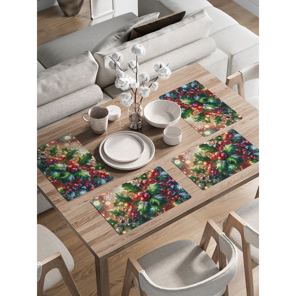 Изображение товара Сервировочные салфетки JoyArty Атмосфера праздника 30x46 см праздничный дизайн