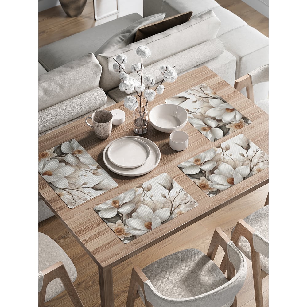 Изображение товара Сервировочные салфетки JoyArty "Магнолия" 30x46 см, 4 шт.