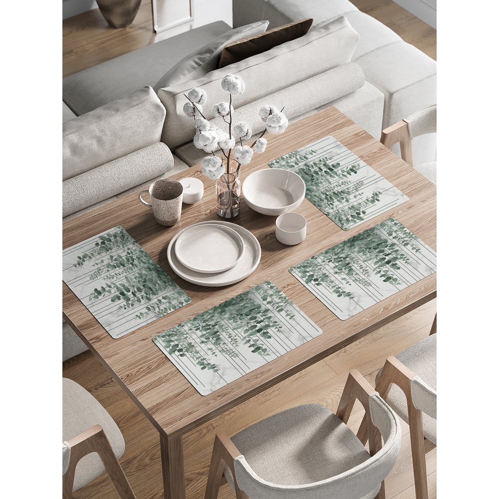 Изображение товара Сервировочные салфетки JoyArty Мраморный эвкалипт 30x46 см, 4 шт