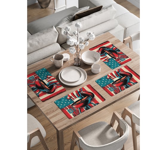 Изображение товара Сервировочные салфетки на стол JoyArty "Барбекю", 30x46 см , ser002_sd3455_30x46