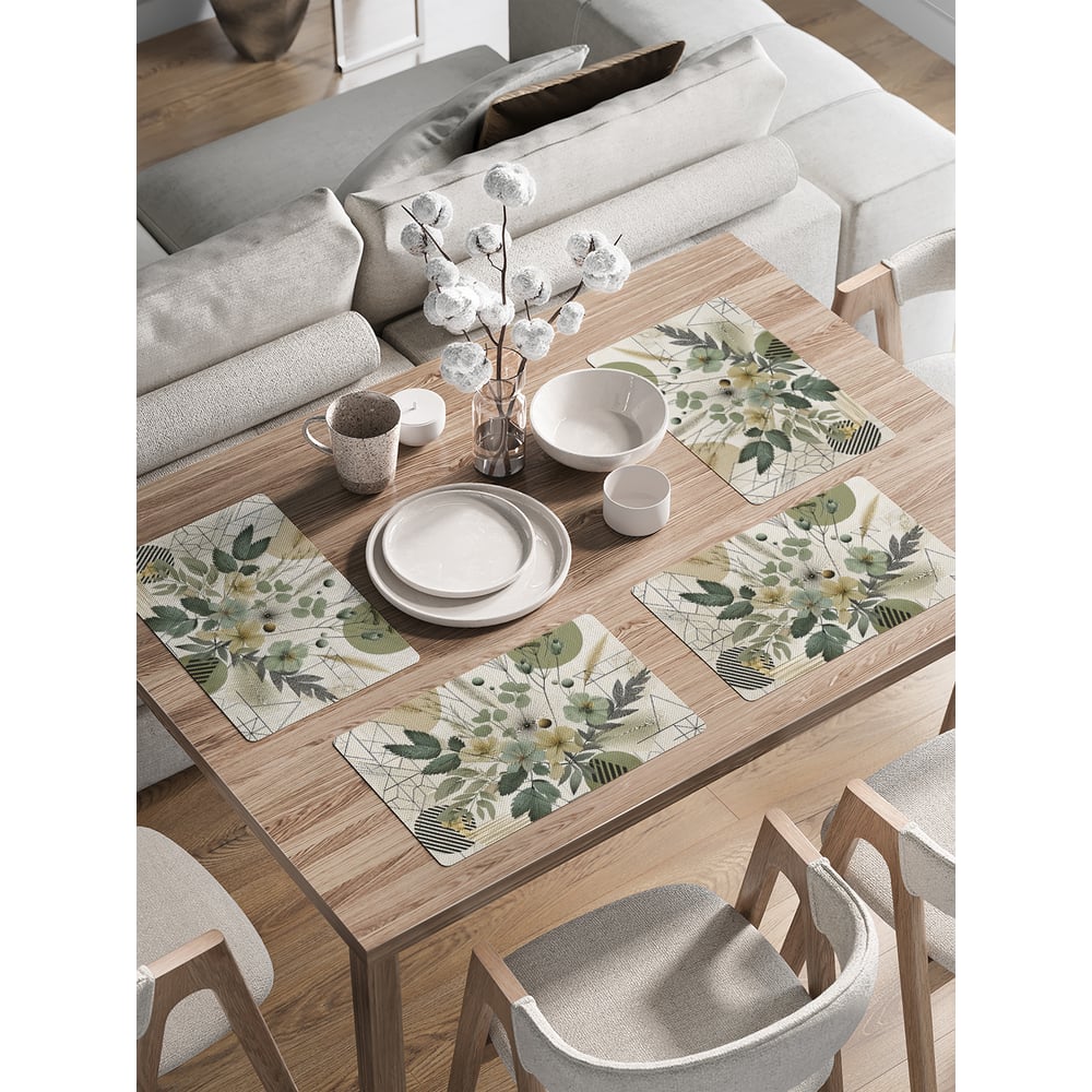 Изображение товара Сервировочные салфетки JoyArty Природа графики 30x46 см, набор 4 шт