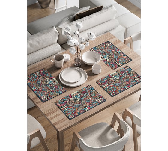 Изображение товара Сервировочные салфетки на стол JoyArty "Подарки на празник", 30x46 см , серия Новый год и Рождество ser002_sd3974_30x46