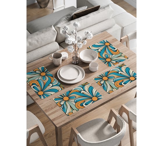 Изображение товара Сервировочные салфетки на стол JoyArty "Бутон ромашки", 30x46 см , ser002_sd3552_30x46