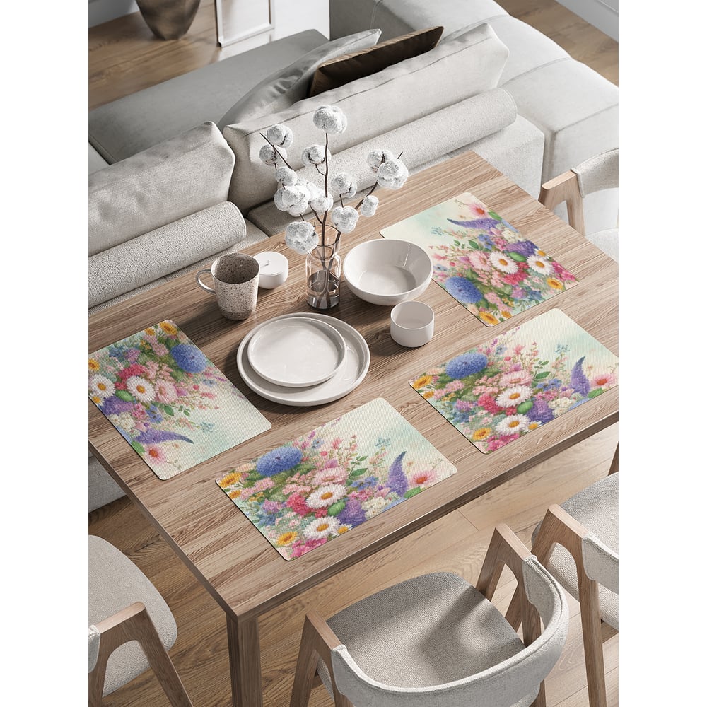 Изображение товара Сервировочные салфетки JoyArty Цветы в поле 30x46 см многоразовые