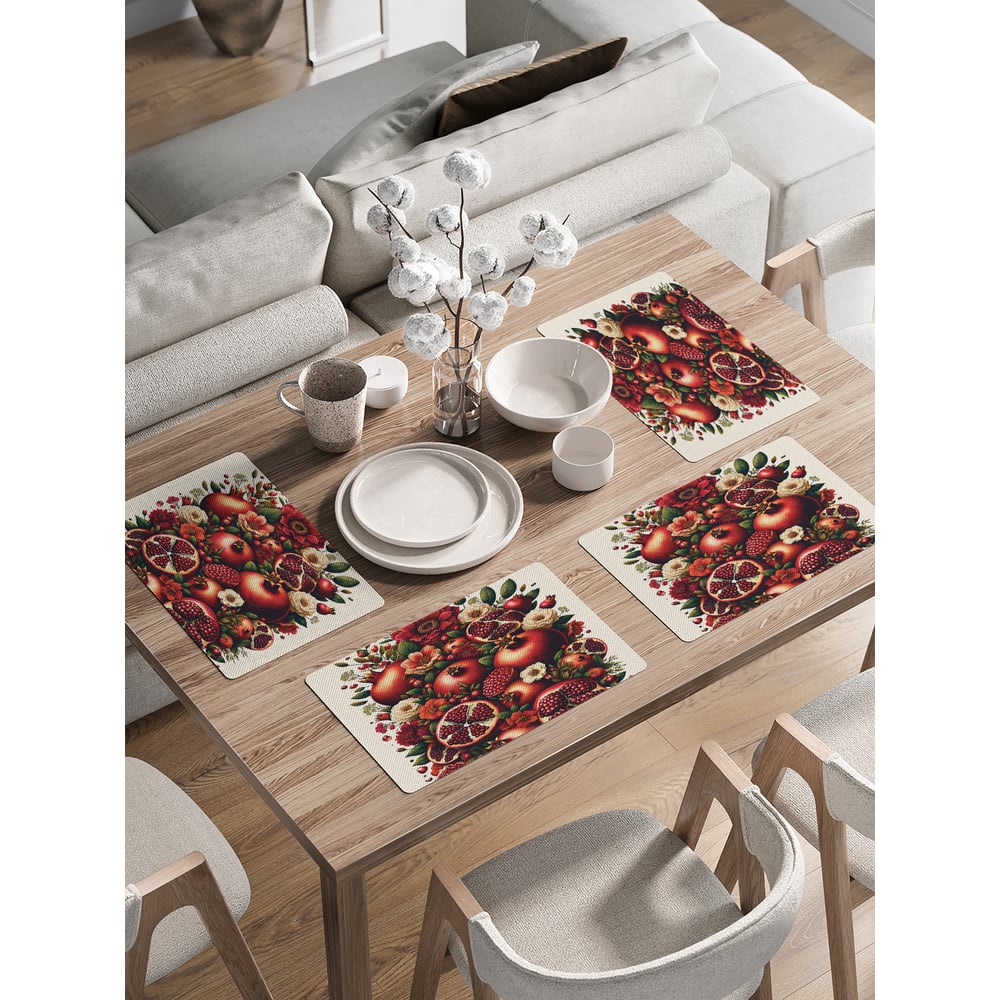 Изображение товара Сервировочные салфетки на стол JoyArty Гранатовый букет 30x46 см