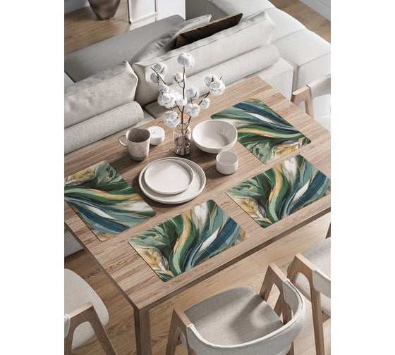 Изображение товара Сервировочные салфетки на стол JoyArty "Красочные мотивы", 30x46 см , ser002_sd3465_30x46