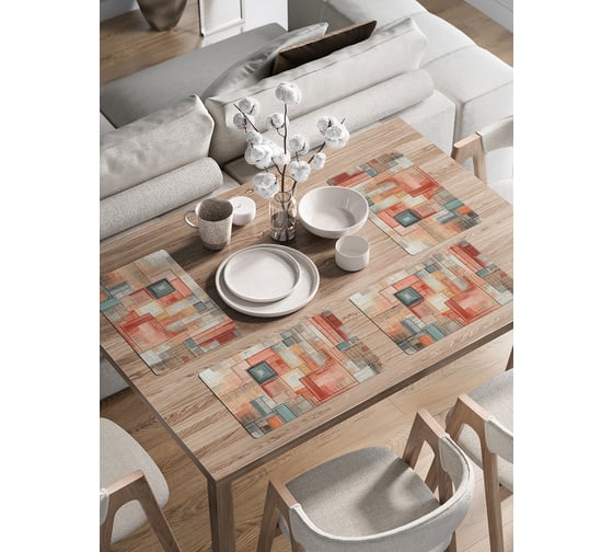 Изображение товара Сервировочные салфетки на стол JoyArty "Ровные мазки", 30x46 см , ser002_sd3510_30x46