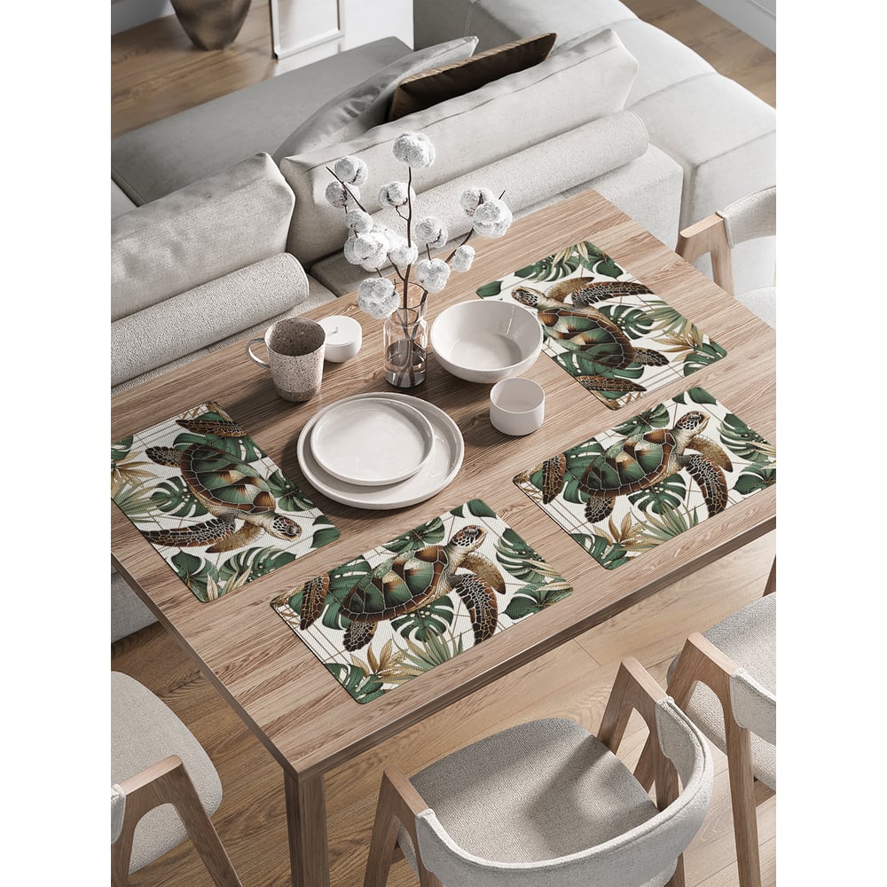 Изображение товара Сервировочные салфетки на стол JoyArty "Черепаха летает", 30x46 см , ser002_sd3559_30x46