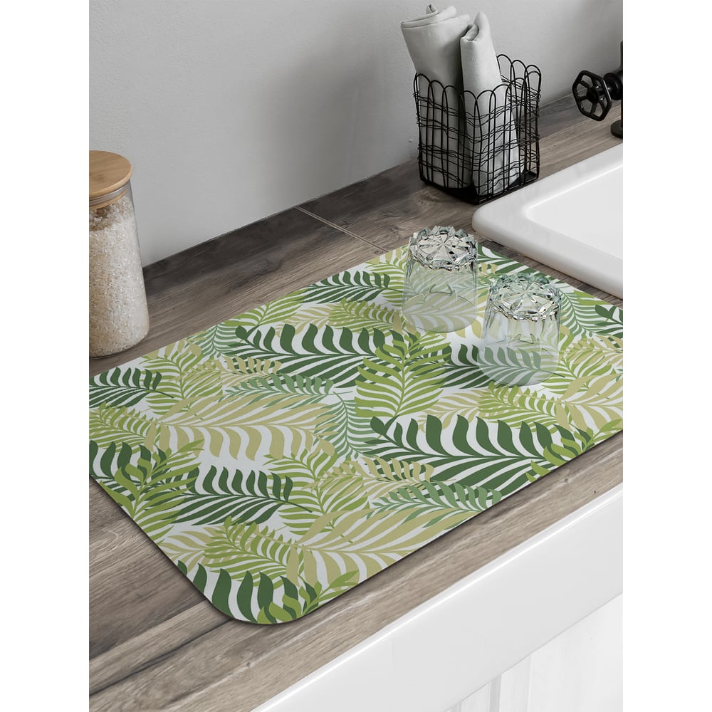 Изображение товара Коврик для сушки посуды JoyArty Лиственная композиция 58x38 см