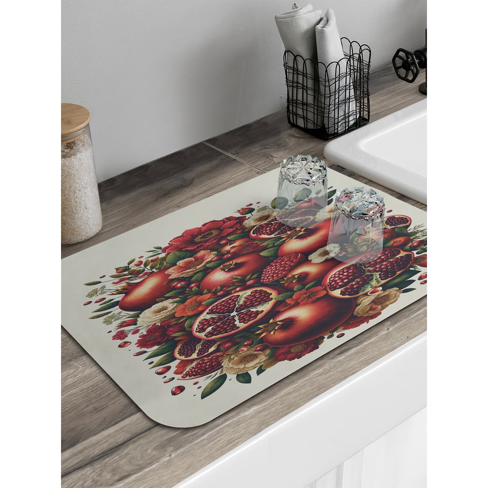 Изображение товара Коврик для сушки посуды JoyArty Гранатовый букет 58x38 см