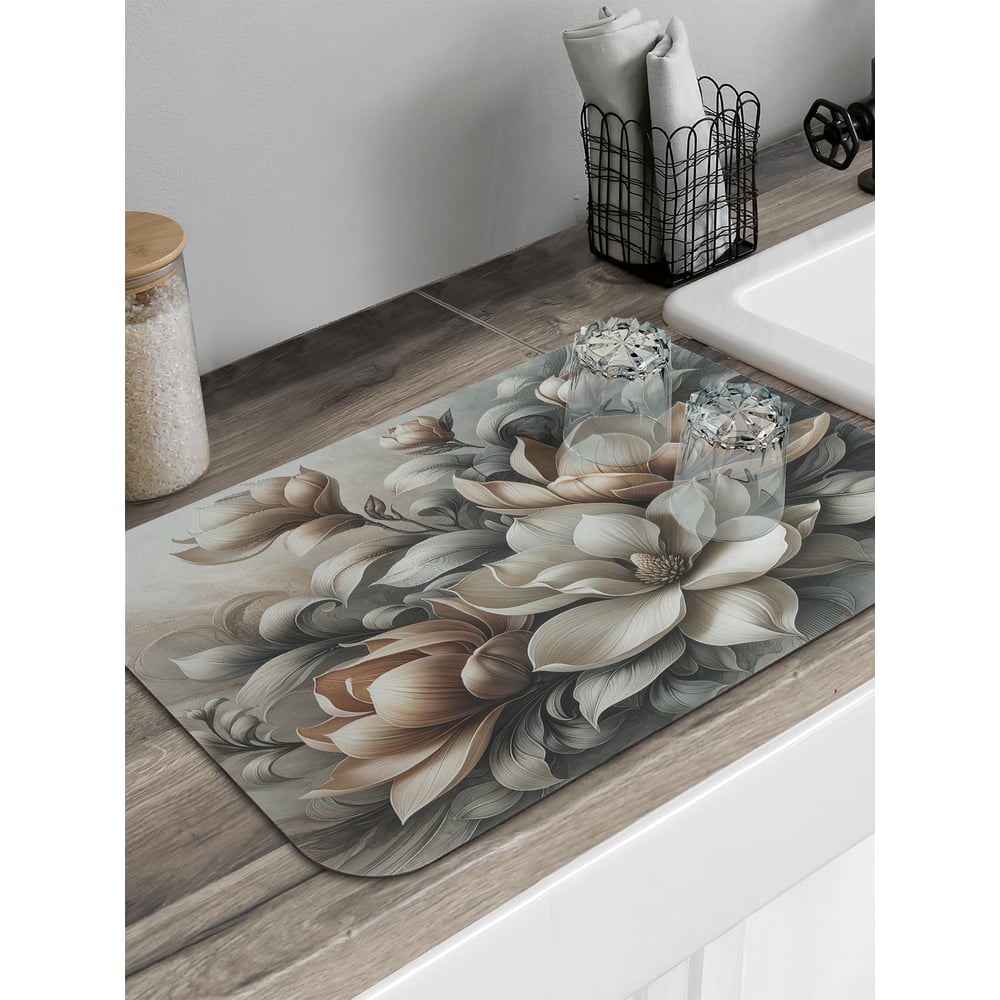 Изображение товара Коврик для сушки посуды JoyArty Золотая магнолия 58x38 см