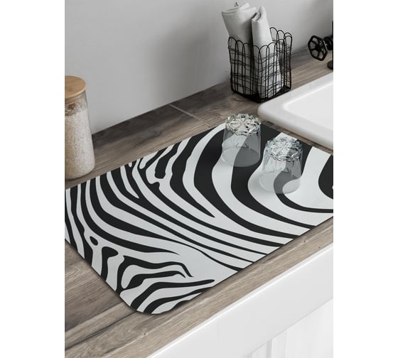 Изображение товара Коврик для сушки посуды JoyArty прямоугольный Зебровый узор 58x38 см sbmrec_12963_58x38