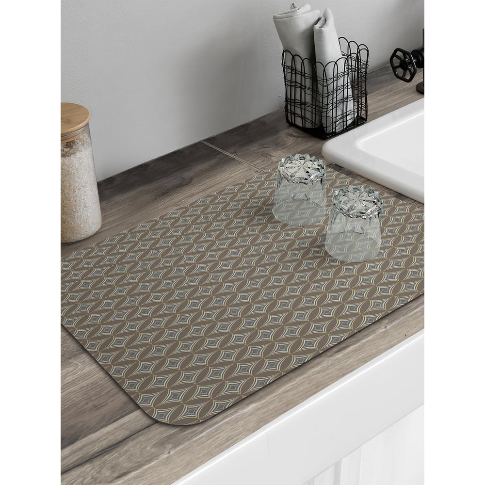 Изображение товара Коврик для сушки посуды JoyArty прямоугольный Клеточное сияние 58x38 см sbmrec_30648_58x38