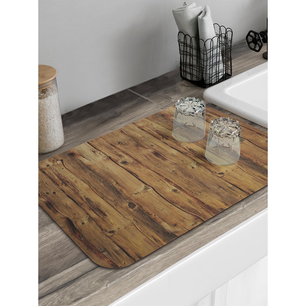 Изображение товара Коврик для сушки посуды JoyArty прямоугольный 58x38 см классический забор