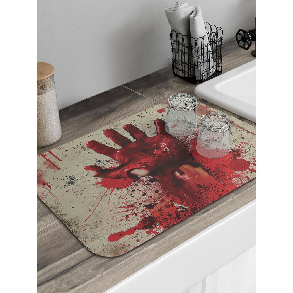 Изображение товара Коврик для сушки посуды JoyArty Кровавая рука 58x38 см