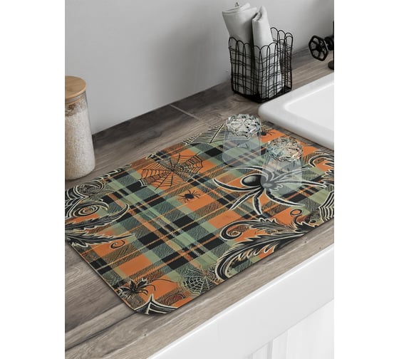 Изображение товара Коврик для сушки посуды JoyArty прямоугольный Логово пауков 58x38 см sbmrec_sd3933_58x38