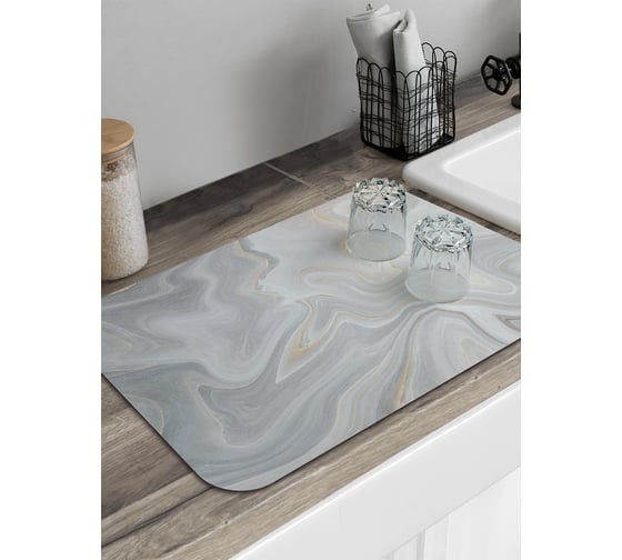 Изображение товара Коврик для сушки посуды JoyArty прямоугольный Мраморные волны 58x38 см sbmrec_37017_58x38