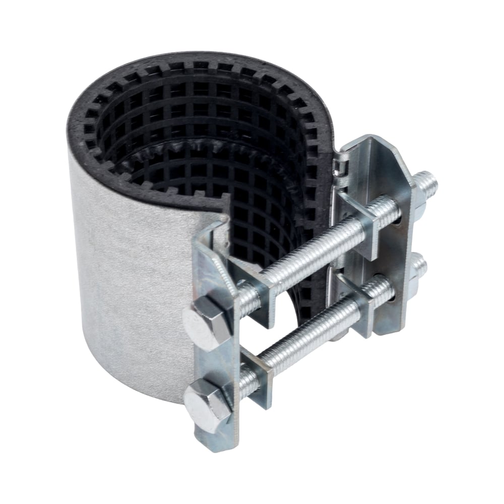 Изображение товара Ремонтный хомут Benarmo ду40, оцинкованный с уплотнителем 45-53 мм L=70