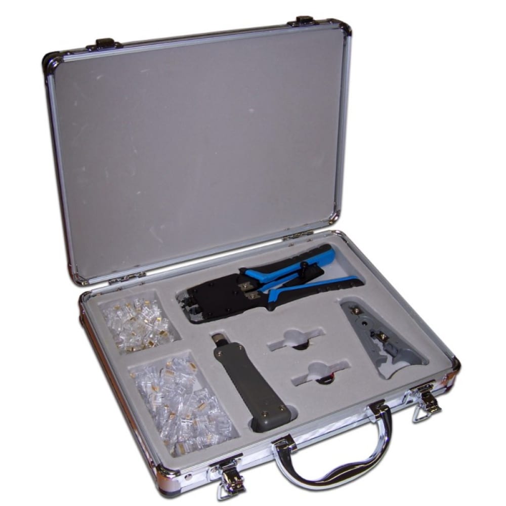 Набор инструментов для изготовления патч-кордов LANMASTER диэлектрический изогнутый накидной ключ izeltas