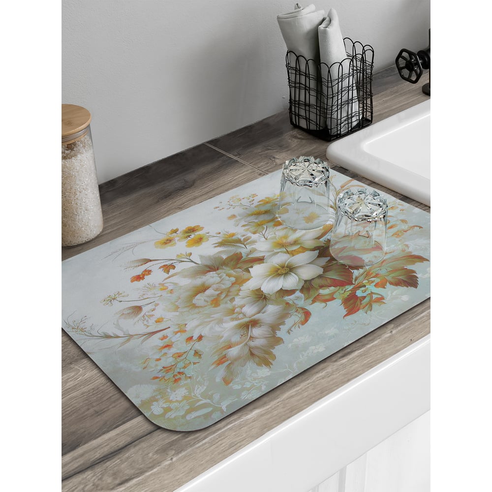 Изображение товара Коврик для сушки посуды JoyArty Осенний букет 58x38 см