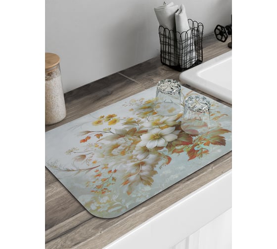 Изображение товара Коврик для сушки посуды JoyArty прямоугольный Осенний букет 58x38 см sbmrec_sd3562_58x38