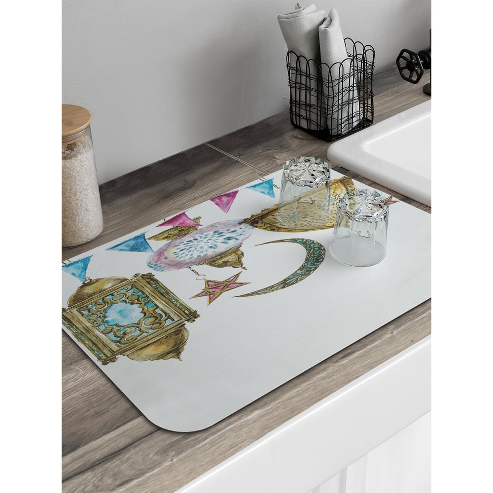 Изображение товара Коврик для сушки посуды JoyArty прямоугольный 58x38 см с Рамаданом Карим