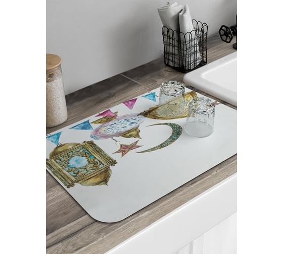 Изображение товара Коврик для сушки посуды JoyArty прямоугольный Рамадан Карим 58x38 см sbmrec_13134_58x38