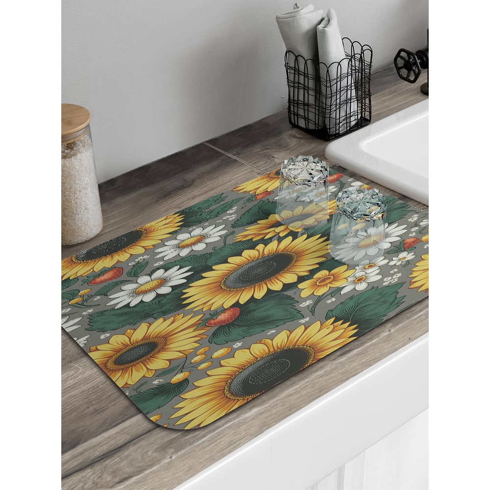 Изображение товара Коврик для сушки посуды JoyArty 58x38 см прямоугольный для кухни