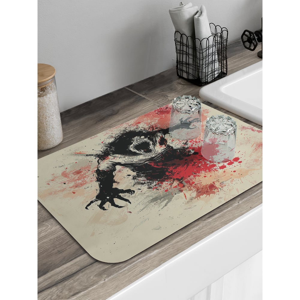 Изображение товара Коврик для сушки посуды JoyArty 58x38 см Ночь ужасов