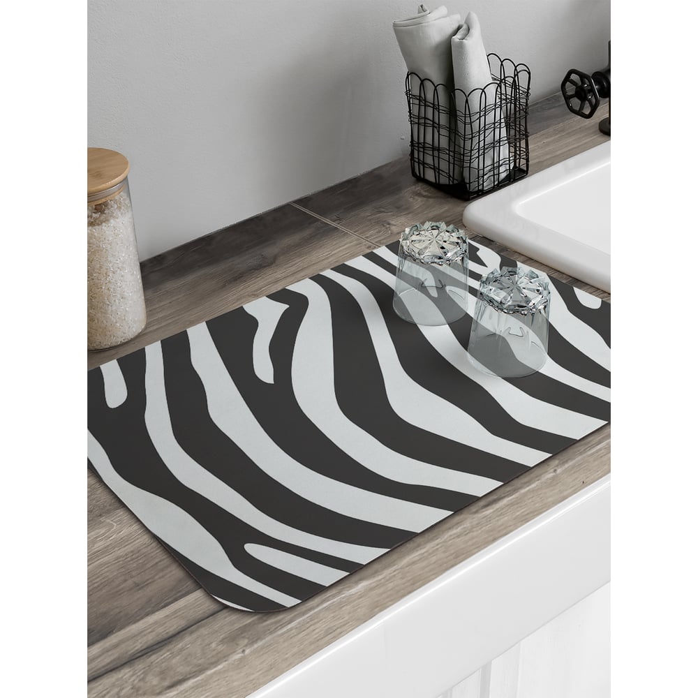 Изображение товара Коврик для сушки посуды JoyArty зебра 58x38 см