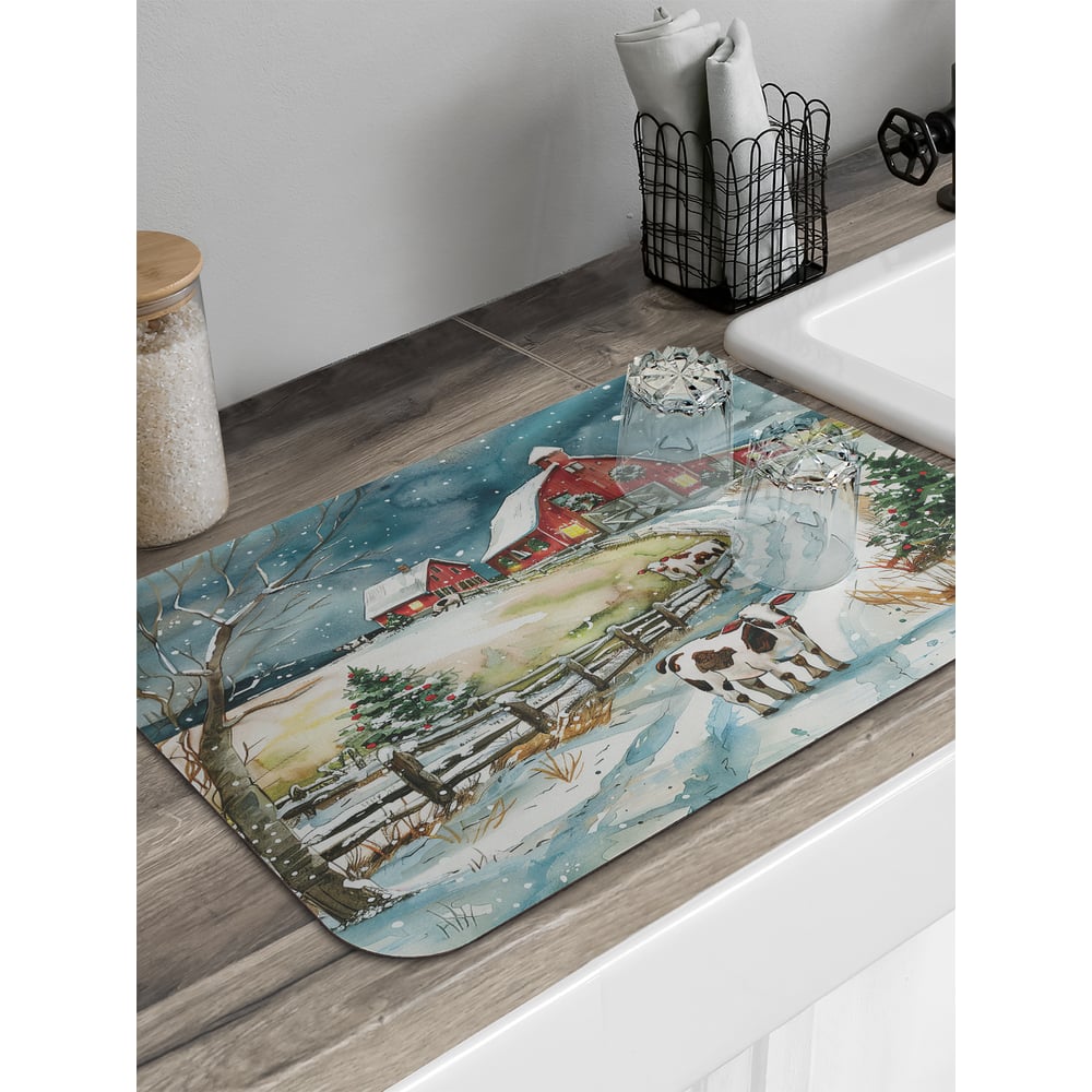 Изображение товара Коврик для сушки посуды JoyArty 58x38 см прямоугольный, практичный