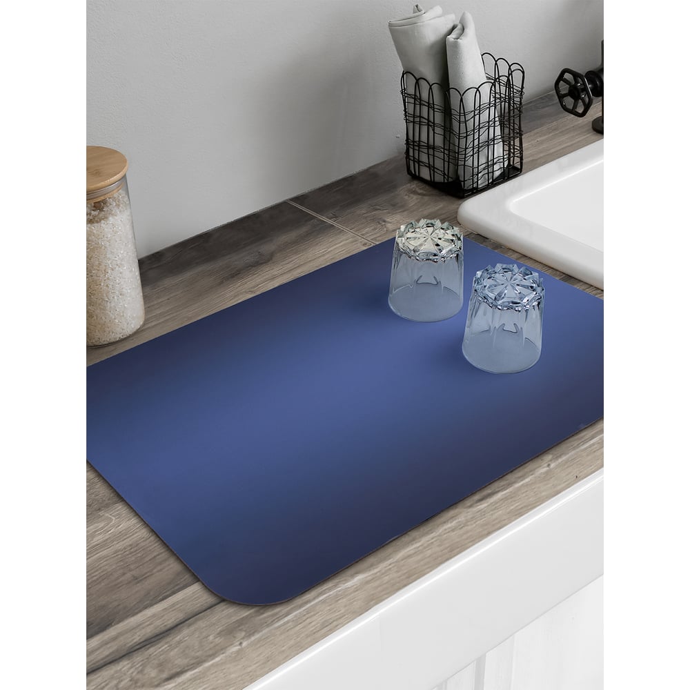Изображение товара Коврик для сушки посуды JoyArty прямоугольный 58x38 см синий