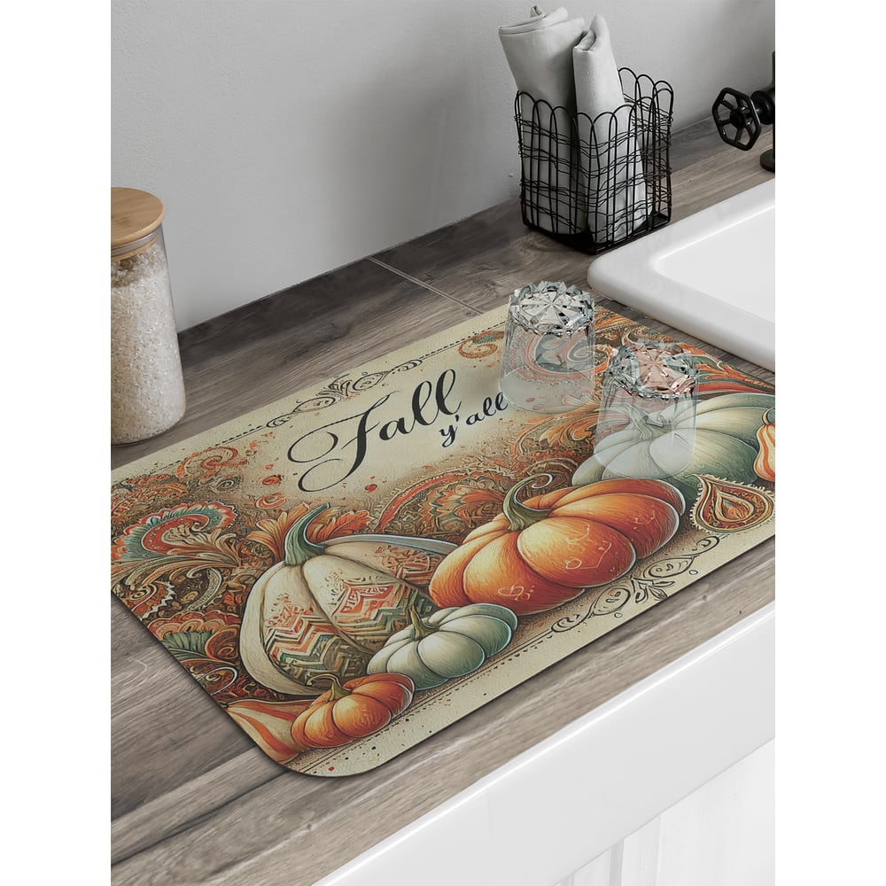 Изображение товара Коврик для сушки посуды JoyArty Тыква 58x38 см