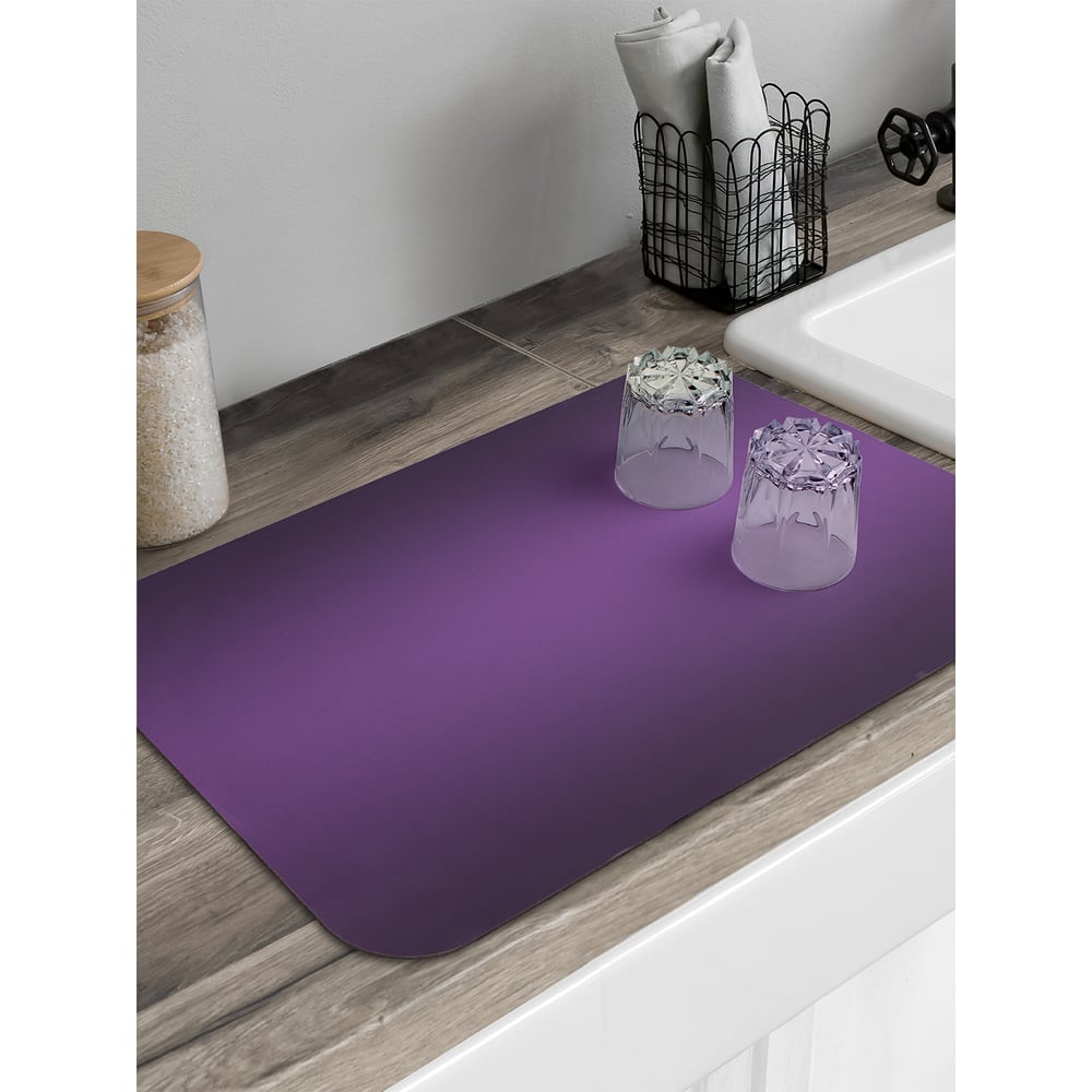 Изображение товара Коврик для сушки посуды JoyArty, прямоугольный, 58x38 см, фиолетовый