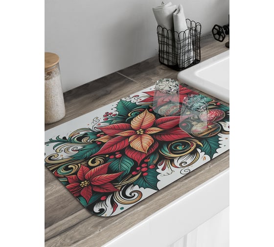 Изображение товара Коврик для сушки посуды JoyArty прямоугольный Шары в цветах 58x38 см sbmrec_sd3911_58x38