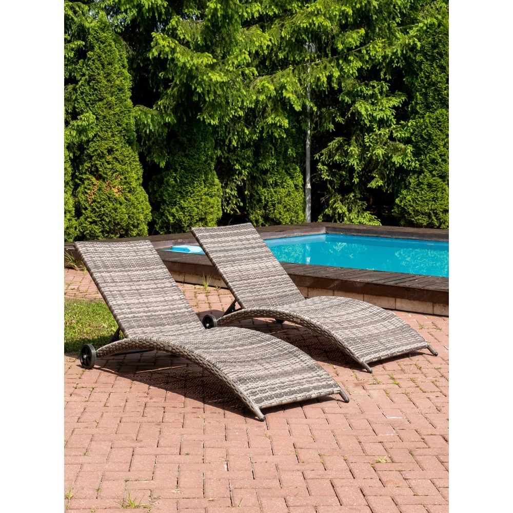 Изображение товара Комплект шезлонгов Royal Family AGATA без матраса серый