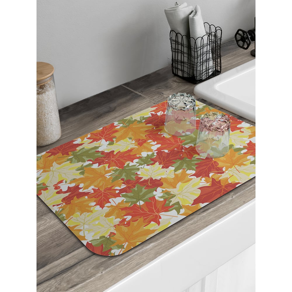 Изображение товара Коврик для сушки посуды JoyArty Осенние кленовые листья 58x38 см sbmrec_85021_58x38