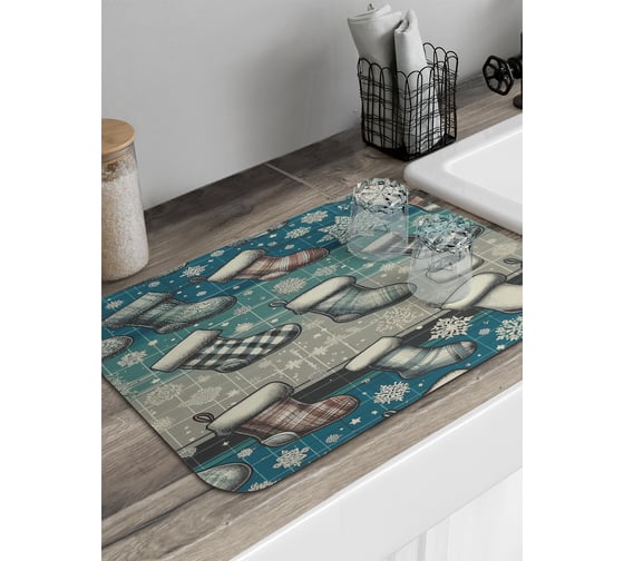 Изображение товара Коврик для сушки посуды JoyArty Разнообразие валенок 58x38 см sbmrec_sd3945_58x38