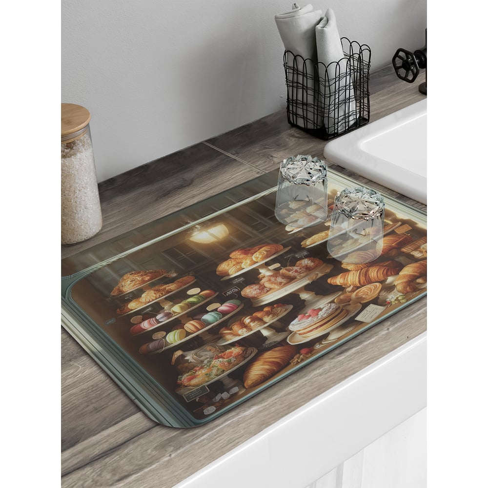 Изображение товара Коврик для сушки посуды JoyArty 58x38 см Сладкая витрина