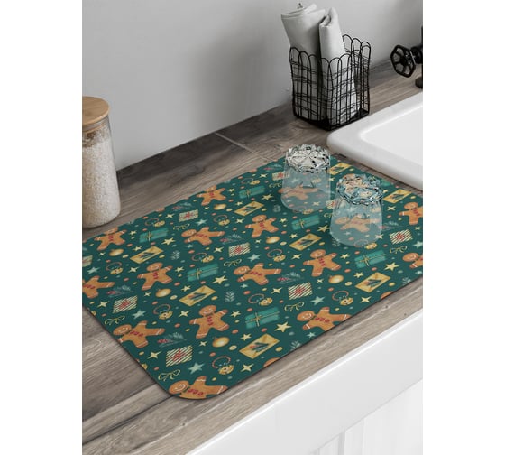 Изображение товара Коврик для сушки посуды JoyArty Рождественское настроение 58x38 см sbmrec_427907_58x38